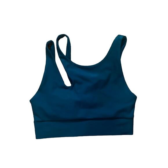 NWT -Becca Turquoise Shoulder Cut Out Sports Bra Active Top - XS - Picture 4 of 5